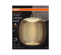 Osram Vintage 1906 Big Oval est une décorative à intensité variaben plastique dotée de la technologie magnétique à filament LED. Il propose 12 W, 1800K,E27, design ambre, diamètre 250 mm, CRI 80.