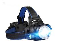 Lampe LED XML-T6 CREE avec Zoom, Rechargeable, et Bretelles réglables pour l'extérieur, le camping et la randonnée