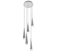Lampe LED5 Phare cône Lustre Lampe lumière Chrome métal Blanc Chaud Source de lumière/LED intégré 60W