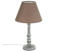 Lampe ""Leo"" gris taupe H36cm - Atmosphera createur d'interieur