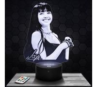 Lampe Lisa BlackP deco chambre fille Lampe 3D Lisa BlackP objet K-pop Corée Pop Coréene idée cadeau décoration lumière tamisée veilleuse deco bureau. Idée Cadeau Noel adolescent original TOP
