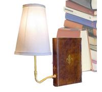 Lampe littéraire vintage 2025, lampe de table décorative unique de style livre - La lampe d'étagère classique avec abat-jour en lin pour salon bibliothèque