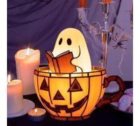 Lampe Livre FantôMe D'Halloween, Lampe Livre Lecture Bain Moussant FantôMe, Led DéCoration D'Halloween Ampe à Lecture, Jolie Veilleuse Bain Moussant FantôMe,Pour Lecture Et CréAtion D'Ambiance (A)