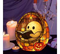 Lampe Livre Lecture Bain Moussant FantôMe, Lampe Livre FantôMe D'Halloween, Jolie Veilleuse Bain Moussant FantôMe, Led DéCoration D'Halloween Ampe à Lecture,Pour Lecture Et CréAtion D'Ambiance (A)