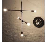 Lampe Loft Moderne Noire 5X E27 Réglable Industrie Suspension Table À Manger