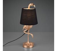 Lampe Lola À Figurine Flamand Rose, Noire/Dorée Noir