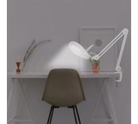 Lampe loupe à LED, avec pince, blanc