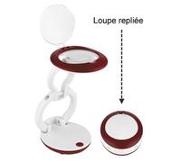 Loupe à éclairage naturel pliable Daylight Company, Blanc/rouge