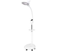 Lampe Loupe LED 8X Standing Lig, Lampe De Beauté pour Le Visage avec Support De Sol Roulant, Rotative à 360 °, Support Télescopique Gratuit, Conception De Plateau, pour Salon De Beauté Tato