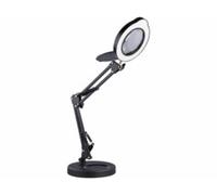 Lampe loupe LED grossissement x10 LED CCT avec pince et socle Lunartec