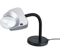 Schweizer Lampe loupe Tech-Line LED PIED DE TABLE 4500K, 2x/Ø120mm, biconvexe, pied de table