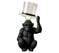Lampe lueur de primate fantaisiste - Lampe décorative en forme de singe, lampe de table de 30 cm avec chapeau haut-de-forme, pièce fantaisie, décoration d'ambiance, accent d'éclairage déclaré pour