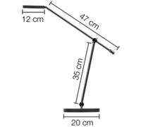 Lampe lumière du jour à LED SUNLIGHT, dimmable, noir