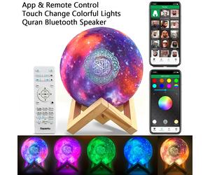 Lampe Lumineuse Coran Islam Arabe Musulman Coran Azan Haut-parleur Bluetooth Sans Fil Portable Veilleuse Saint Ramadan Islamique Arabe MP3 Colorful