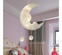 Lampe Lumineuse étoile Lune éclairage de Chambre d'enfant Lustre Restaurant Chambre éclairage Chaud avec boîte de Couleur 32 * 37 cm