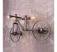 Lampe Lumineuse Lustre de vélo en Fer forgé rétro Style Industriel Lampe Murale créative Internet café Applique Murale pour café Restaurant Bar