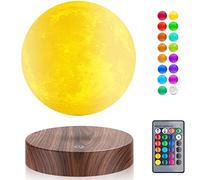 Lampe lunaire à lévitation - Lampe lunaire 3D à lévitation magnétique 16 couleurs changeantes LED Lampe globe lunaire flottante Cadeaux sympas pour la maison et le bureau Veilleuses décoratives