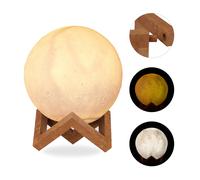 Lampe lune 3D, clairs de lune LED,2 couleurs, réglable, sens câble,15 cm