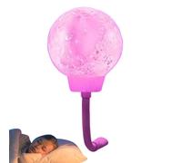 Lampe lune compacte à activation vocale 3 couleurs changeantes | Petite veilleuse 3D Moon compacte pour chambre à coucher, table de chevet, bibliothèque, chambre d'enfant, rose