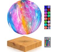 Lampe Lune En Lévitation Flottante Et Rotative Dans L'air, Lampe De Nuit Pour Bureau, Maison, Décoration, Cadeaux De Noël (Surface Galaxie 16 Couleurs)