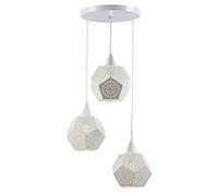 Lampe Lustre Moderne Minimaliste en Fer forgé plafonnier Suspension 27W 3 lustres de Restaurant Lustre Creux personnalisé à économie d'énergie Creative 3 plafonnier de Bureau Principal