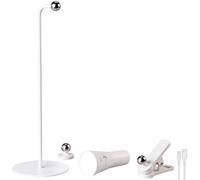 Lampe magnétique murale à pince et de table rechargeable - coloris blanc [Lunartec]