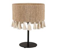 Lampe métal coton charlotte noire beige