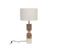 Lampe Miles taupe avec abat-jour en jute - - Multicolore - Métal