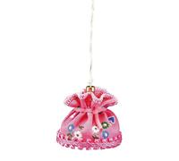 Lampe miniature FADEDA 12V avec revêtement en tissu et bordure, LxlxH en mm : 35x35x35. Pour crèches, miniatures, hobby et modélisme, accessoires pour maisons de poupées et trains miniatures.