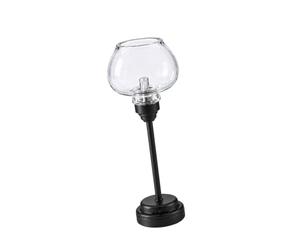 Lampe Miniature pour Maison de poupée 1: 12 avec Base en, Black | Abat-jour en verre et base en métal, conception à commande par poussée, placement flexible pour les pièces