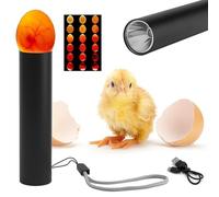 Lampe Mire œuf LED pour Oeufs de Poule et Oeufs Foncés | Testeur D’œufs À 3 Modes, avec Batterie et Câble USB, Outil D’incubation, avec Boîte de Rangement