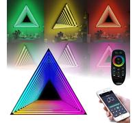 Lampe Miroir LED 3D à Tunnel Infini Miroir Infini LED RGB Multicolore, Synchronisation Rythme Musical, Contrôle à Distance, Déco Moderne pour Espace Intérieur D-50cm/19.7"