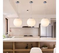 Lampe Moderne Personnalité Minimaliste Créative Tête Unique Boule De Verre en Métal Restaurant Lustre Diamètre 25cm Lustre Éclairage Éclairage Restaurant Chambre Étude Salon Lustre Chandeli