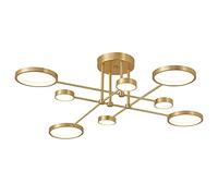 Lampe moléculaire Post-Simple, Salle à Manger, Chambre à Coucher, Maison, Salon, Lustre en cuivre de Style américain G9, Lustre d'ambiance de Luxe léger-cuivre 4 têtes