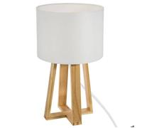 Atmosphera Lampe Molu bois blanc H35 cm
