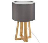 Atmosphera - Lampe Molu - bois et gris H35 cm