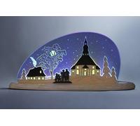 Lampe Motif Église De Seiffen Longueur Environ 47Cm NEU Arc Lumineux LED Erz