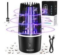 Lampe Moustiques, Lampe Anti Moustique UV 2 en 1 Anti Moustique Electrique Exterieur Interieur, USB Rechargeable Appareil Anti Moustique 360° Anti Mouche Insecte Tue Mouche (avec éclairage LED)