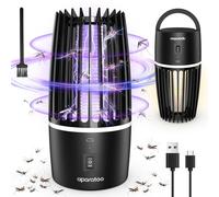 Lampe Moustiques, Lampe Anti Moustique UV 2 en 1 Anti Moustique Electrique Exterieur Interieur, USB Rechargeable Appareil Anti Moustique 360° Anti Mouche Insecte Tue Mouche (avec éclairage LED)