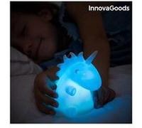 InnovaGoods Lampe Licorne Ledicorn – LED multicolore, veilleuse sécurisée enfant, caoutchouc blanc