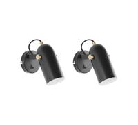 Lampe Murale 1 spot E27 Max 25W en Métal Noir Type Spot Ajustable Industriel Tyr