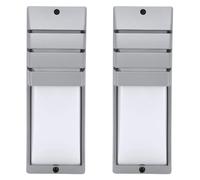 Lampe murale 2 PCS Aluminium Extérieur Applexionne murale, 8W LED Downlight Water résistant aux couloirs du porche extérieur intérieur Light, noir, lumière chaude (couleur: vagues de dauphin, taille: