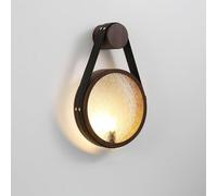 Lampe Murale à Ceinture en Cuir Minimaliste. Le Verre est à Motif. Idéal comme Une Lampe de Chevet dans la Chambre, Une appris Murale ou comme Une lumière Murale décorative pour l'entrée Le