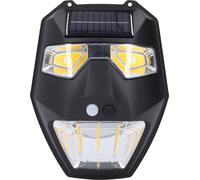 Lampe murale à induction solaire Lampe d'avertissement clignotante rouge 5 modes Lampe solaire à détecteur de mouvement Lampe sirène de sécurité étanche pour l'extérieur