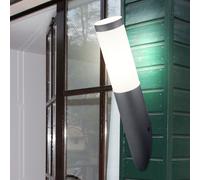 Applique d'extérieur façade lampe torche de jardin INOX anthracite dans un ensemble comprenant des ampoules LED
