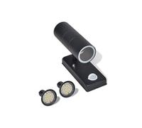 vidaXL Lampe murale à LED avec capteur Inox Forme cylindrique Noir Noir G