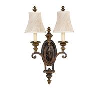 Lampe Murale ANABELL 1 En Crème Noyer 2xE27 B:37Cm Lampe De Ferme Salon Couloir