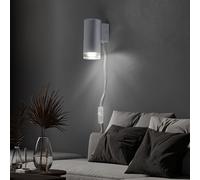 Lampe Murale Applique LED Luminaire de Salon Alu Brossé H 15 CM