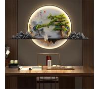 Lampe Murale Applique Murale Peinture De Paysage 3D Murale Applique Lampe Zen Lumière Métal Décor Mural Suspendu Art Mural Art pour La Maison Salon Étude Chambre Entrée Foyer, 02, 80 * 150cm