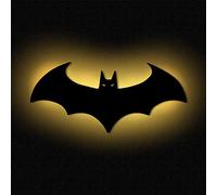 Lampe murale chauve-souris Batman - Veilleuse décorative - Pour salon, chambre d'enfant - Bois MDF - Fonctionne avec piles
